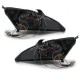 Φανάρια εμπρός led για Ford Focus (2001-2004) - μαύρα , με λάμπες (Η1) - σετ 2τμχ.
