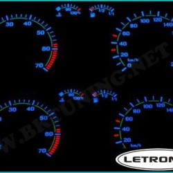 Φωτιζόμενο καντράν για Vw Golf 4 / Bora - 260 km/h / 7000 στρ. μπλε