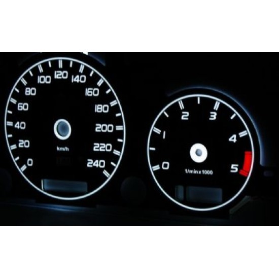 Φωτιζόμενα όργανα για Mercedes ML W163 (1998-2003) - λευκό