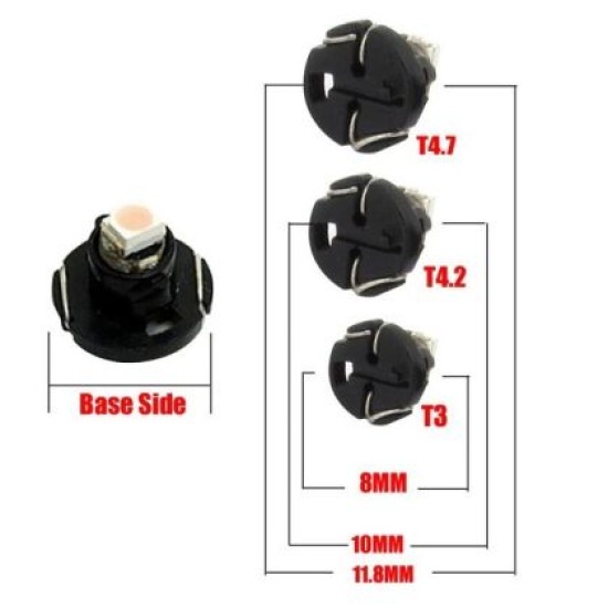 Led λάμπα τύπου T4.7  2W λευκή - 1τμχ.