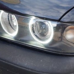 Δαχτυλίδια angel eyes για BMW E39 OEM με εργοστασιακά angel eyes - με 66 led Δαχτυλίδια angel eyes για BMW E39 OEM με εργοστασιακά angel eyes - με 66 led