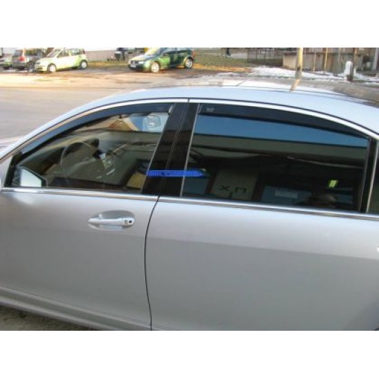 Ανεμοθραύστες για Mercedes S-Class V221  (2007-2013) sedan (μακρύ) - 4 τμχ. εμπρός και πίσω 72cm