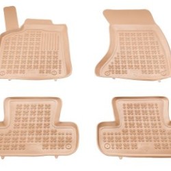 Λαστιχένια πατάκια Rezaw Plast για AUDI Q5 I 8R (2008-2017) - τύπου σκαφάκι - μπεζ - 4τμχ.
