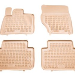 Λαστιχένια πατάκια Rezaw Plast για AUDI Q7 4L (2005-2015) τύπου σκαφάκι - μπεζ - 4τμχ.