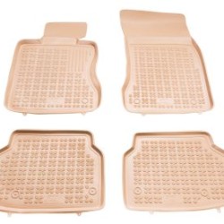 Λαστιχένια πατάκια Rezaw Plast για BMW σειρά 7 F01 (2008-2015) - τύπου σκαφάκι - μπεζ - 4τμχ.