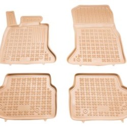 Λαστιχένια πατάκια Rezaw Plast για BMW σειρά 5 F10 / F11 (2010-2013) - τύπου σκαφάκι - μπεζ - 4τμχ.
