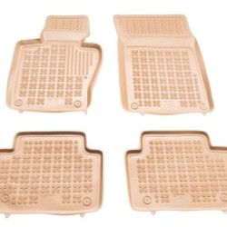 Λαστιχένια πατάκια Rezaw Plast για BMW X3 E83 (2003-2010) - τύπου σκαφάκι - μπεζ - 4τμχ.