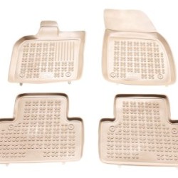 Λαστιχένια πατάκια Rezaw Plast για VOLVO V50 (2004-2012) - τύπου σκαφάκι - μπεζ - 4τμχ.