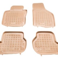 Λαστιχένια πατάκια Rezaw Plast για VW Golf 5 / 6 / VW Jetta / Seat Leon (2004-2012) / VW Scirocco / Skoda Octavia 2 (2004-2013) - τύπου σκαφάκι - μπεζ - 4τμχ.