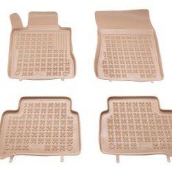Λαστιχένια πατάκια Rezaw Plast για MERCEDES E-Class W211 / CLS C219 (2002-2010) τύπου σκαφάκι - μπεζ - 4τμχ.