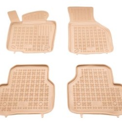Λαστιχένια πατάκια Rezaw Plast για VW Passat B6 / B7 (2005-2014) / Tiguan (2007-2016) / Jetta (2010-2018) - τύπου σκαφάκι - μπεζ - 4τμχ.