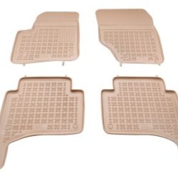 Λαστιχένια πατάκια Rezaw Plast για VW Touareg I / Porsche Cayenne I (2002-2010) - τύπου σκαφάκι - μπεζ - 4τμχ.