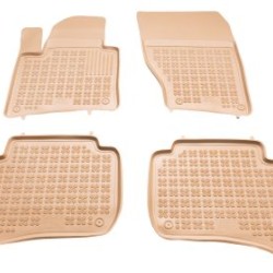 Λαστιχένια πατάκια Rezaw Plast για VW Touareg II / Porsche Cayenne II (2010-2018) - τύπου σκαφάκι - μπεζ - 4τμχ.