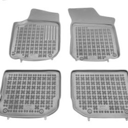 Λαστιχένια πατάκια Rezaw Plast για VW Golf 4 / VW Bora / VW Jetta / VW Beetle / Skoda Octavia (1997-2010) / Seat Leon και Toledo (1999-2005) - τύπου σκαφάκι - γκρι - 4τμχ.