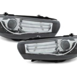 Φανάρια εμπρός led για Vw Scirocco (2008+) - μαύρα , χωρίς λάμπες (Η7) - σετ 2τμχ.