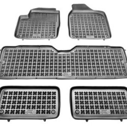 Λαστιχένια πατάκια Rezaw Plast για FORD Galaxy (1995-2006) / VW Sharan / SEAT Alhambra (1995-2010) - τύπου σκαφάκι για την 1η , 2η και 3η σειρά καθισμάτων - 4τμχ.