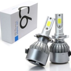 Led λάμπες 9004 / 9007 για μεσαία και μεγάλα φώτα 7600 lumen , 36 Watt - COB 6000K - 2τμχ.