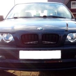 Μάσκα για BMW E46 sedan / combi (1998-2001) και compact (2001-2005)  - μαύρη Piano Design - 2τμχ.