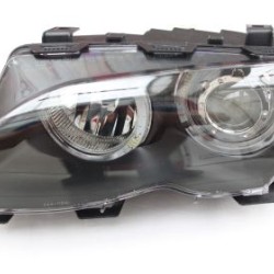 Φανάρια εμπρός για BMW E46 sedan (2001-2005) - μαύρα , με λάμπες (Η7) - σετ 2τμχ.