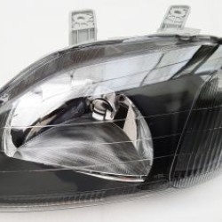 Φανάρια εμπρός για Honda Civic (1996-1998) - μαύρα JDM , χωρίς λάμπες (Η4) - σετ 2 τμχ.