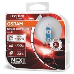Λάμπα αλογόνου H7 Osram Night Braker Laser +150% - 2 τμχ. καρτέλα Λάμπα αλογόνου H7 Osram Night Braker Laser +150% - 2 τμχ. καρτέλα
