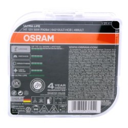 Λάμπα αλογόνου H7 Osram Ultra Life - 2 τμχ. καρτέλα Λάμπα αλογόνου H7 Osram Ultra Life - 2 τμχ. καρτέλα