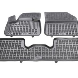 Λαστιχένια πατάκια Rezaw Plast για CITROEN DS7 Crossback (2018+) - version without a tunnel at the rear floor - τύπου σκαφάκια - 3τμχ.