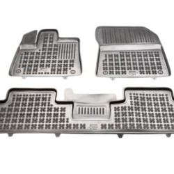 Λαστιχένια πατάκια για CITROEN Berlingo (2018+) / FIAT Doblo (2022+) / OPEL Combo E (2018+) / PEUGEOT Rifter / Partner (2018+) / TOYOTA Proace CITY VERSO (2019+) - 2 μπροστινά και 1 πισινό - σκαφάκια