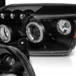 Φανάρια εμπρός για Dodge Caliber (2006-2012) - μαύρα , με λάμπες (Η1) - σετ 2τμχ.