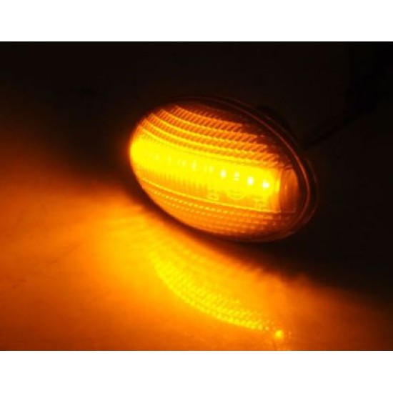 Led φλας για Mini Cooper (2001-2006) - smoke - σετ 2τμχ.