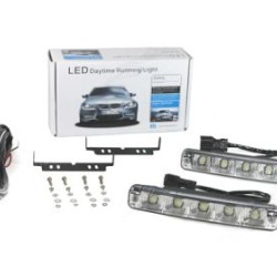 Universal led φώτα με 5 led x 1W - 2τμχ.