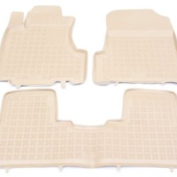 Λαστιχένια πατάκια Rezaw Plast για BMW X5 E53 (1999-2006) - τύπου σκαφάκι - μπεζ - 3τμχ.