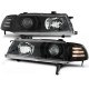Φανάρια εμπρός angel eyes για Honda Prelude (1992-1995) - μαύρα , με λάμπες (Η7) - σετ 2τμχ.