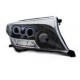 Φανάρια εμπρός για Toyota Land Cruiser FJ200 (2007+) - μαύρα , με λάμπες (Η1) - σετ 2τμχ.
