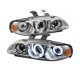 Φανάρια εμπρός angel eyes για Honda Civic 2/3 πορτο (1992-1995) - chrome , με λάμπες (Η1) - σετ 2τμχ.