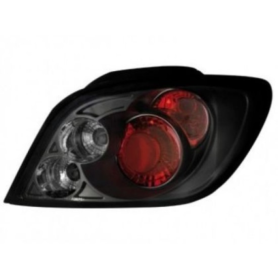 Πίσω φανάρια για Peugeot 307  (2001-2007) 3/5 πορτο  - μαύρα - σετ 2τμχ.