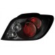 Πίσω φανάρια για Peugeot 307  (2001-2007) 3/5 πορτο  - μαύρα - σετ 2τμχ.