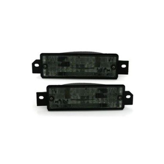 Φλας προφυλακτήρα BMW E30 (1983-1990)  limousine / touring / coupe / cabrio  - μαύρο χρωμίου - σετ 2τμχ.