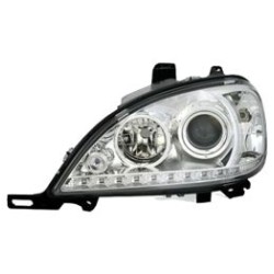 Φανάρια εμπρός led για Mercedes ML W163 (2002-2005) , με λάμπες (Η1) - σετ 2τμχ.