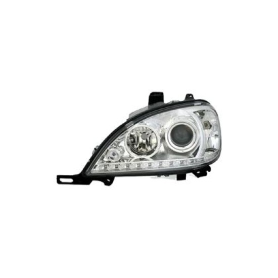Φανάρια εμπρός led για Mercedes ML W163 (2002-2005) , με λάμπες (Η1) - σετ 2τμχ.