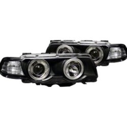 Φανάρια εμπρός angel eyes BMW E38 (1998-2001) - μαύρα , με λάμπες (Η1) - σετ 2τμχ. Φανάρια εμπρός angel eyes BMW E38 (1998-2001) - μαύρα , με λάμπες (Η1) - σετ 2τμχ.