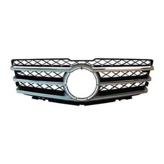 Μάσκα Mercedes GLK X204 (2008+) - μαύρη με πλαίσιο χρωμίου