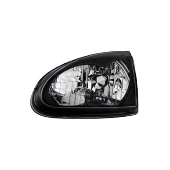 Φανάρια εμπρός για Honda CRX DEL SOL (1993-1997) - μαύρα , χωρίς λάμπες (Η4) - σετ 2τμχ.