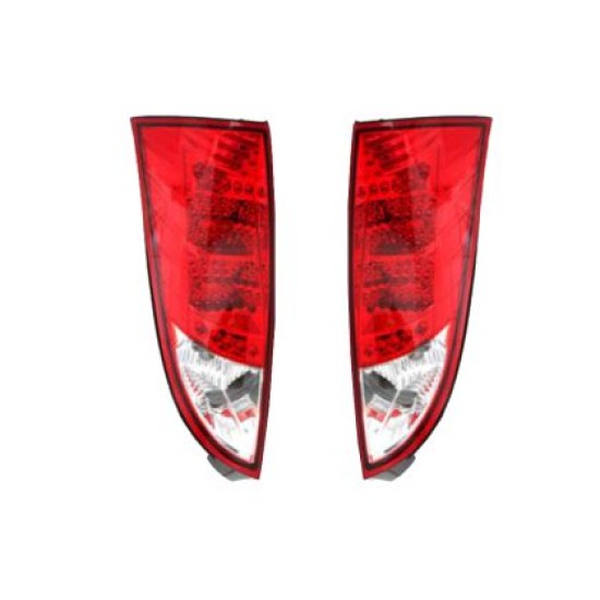 Πίσω φανάρια led για Ford Focus  (1998-2004)  - κόκκινα ,chrome - σετ 2τμχ.