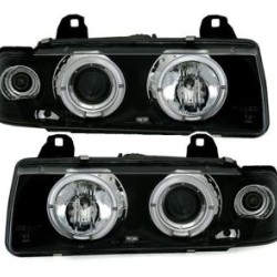 Φανάρια εμπρός angel eyes για Bmw E36 (1991-1999) - 2D coupe - μαύρα , με λάμπες (Η1) - σετ 2τμχ. Φανάρια εμπρός angel eyes για Bmw E36 (1991-1999) - 2D coupe - μαύρα , με λάμπες (Η1) - σετ 2τμχ.