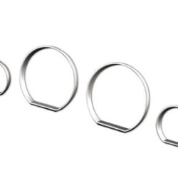 Δαχτυλίδια καντράν για Mercedes W202 (1993-1995) - silver Δαχτυλίδια καντράν για Mercedes W202 (1993-1995) - silver