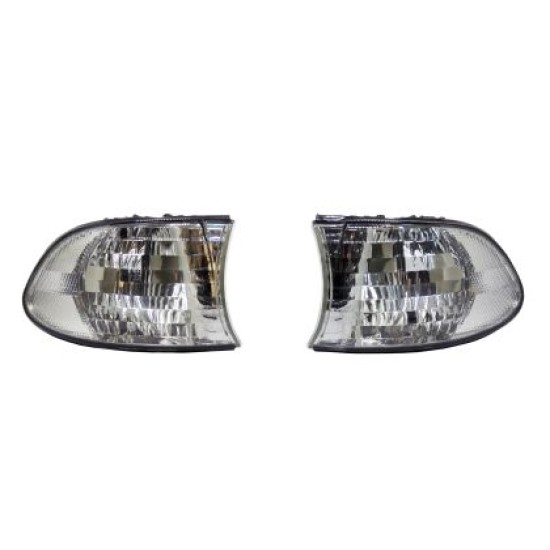 Φλας δίπλα στο φανάρι BMW E38 (1998-2001) chrome - σετ 2τμχ.