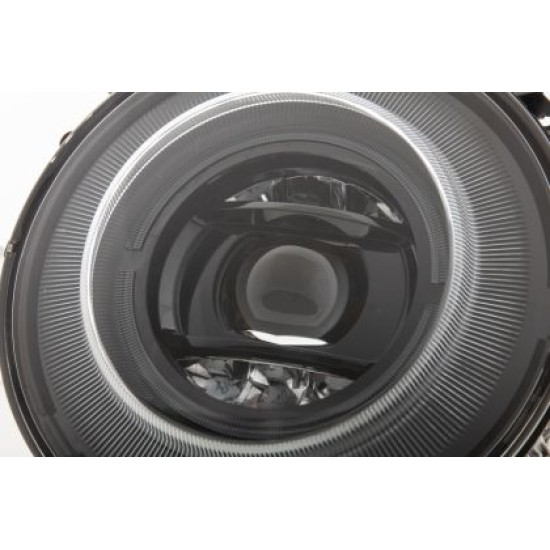 Φανάρια εμπρός για Mercedes W463 G- Class (2005-2017) - 2018 design μαύρα , με λάμπες led - σετ 2τμχ.
