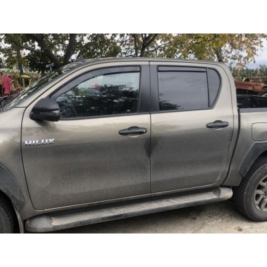 Ανεμοθραύστες για Toyota Hilux (2015+) 4 πορτο - 4 τμχ εμπρός και πίσω