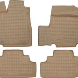 3D Λαστιχένια πατάκια για HONDA CR-V III (2007-2012) - μπεζ - 4τμχ.